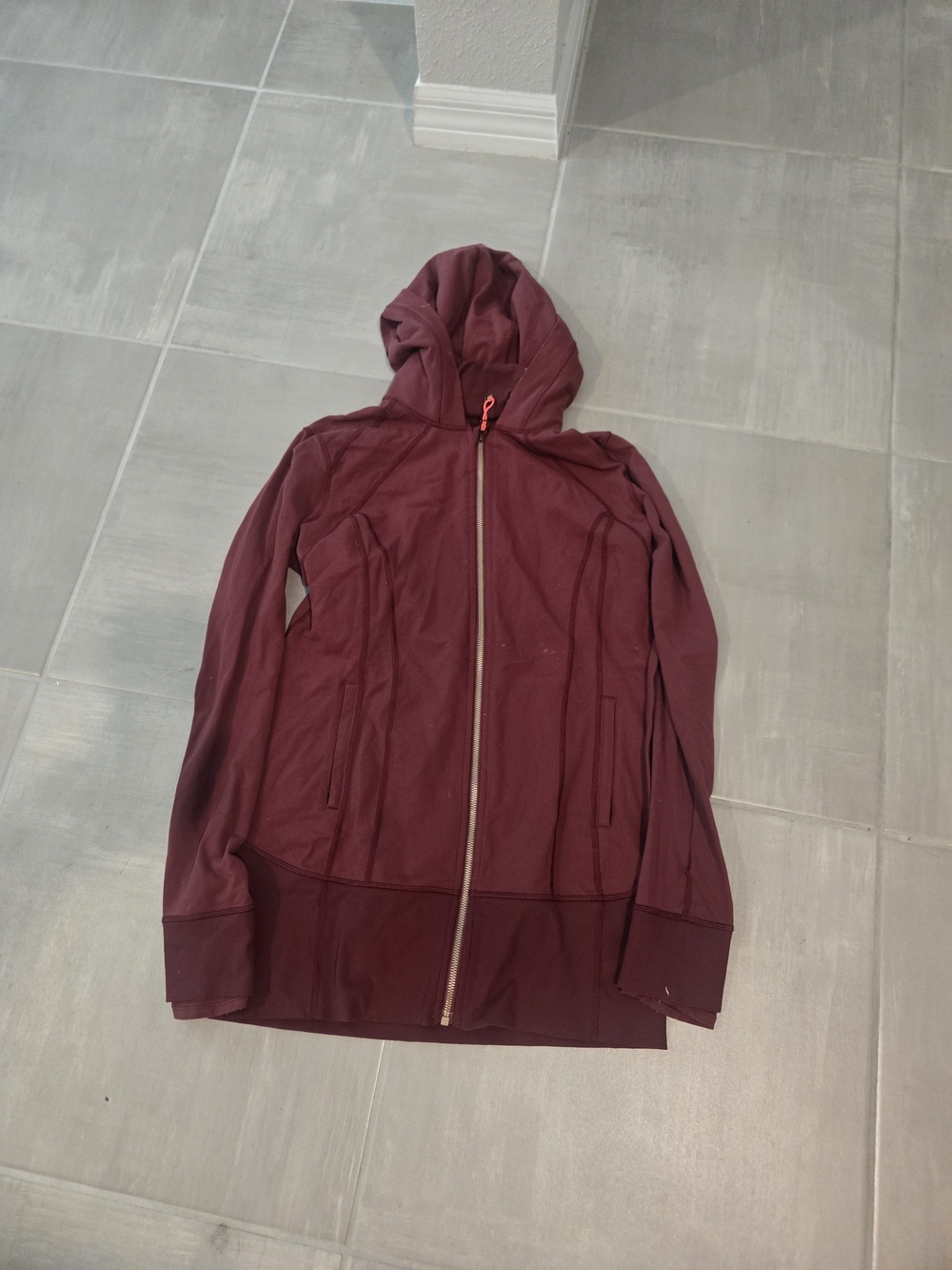 lululemon athletica Maroon Full-Zip Hooded Jacket